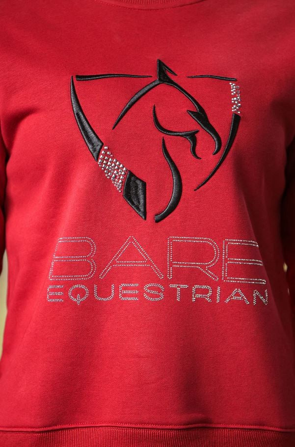 Sweater Bare Equestrian Diamond Series Cranberry Ladies-Bare Equestrian-Ascot Saddlery