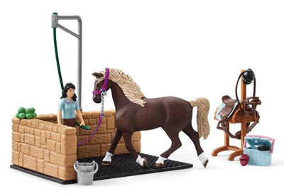 Schleich Accessory Washing Area With Horse Club Emily & Luna