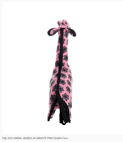 Tuffy Dog Toy Giraffe Jr Pink 23cm Tuffscale 8