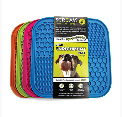 Lick Mat Scream Square Non Skid Base Pink