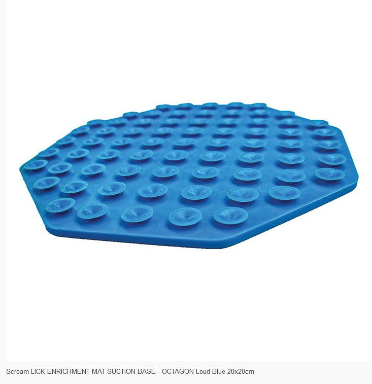 Lick Mat Scream Octagon Suction Base Blue