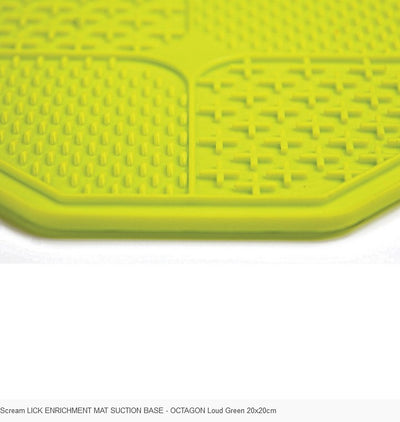 Lick Mat Scream Octagon Suction Base Green