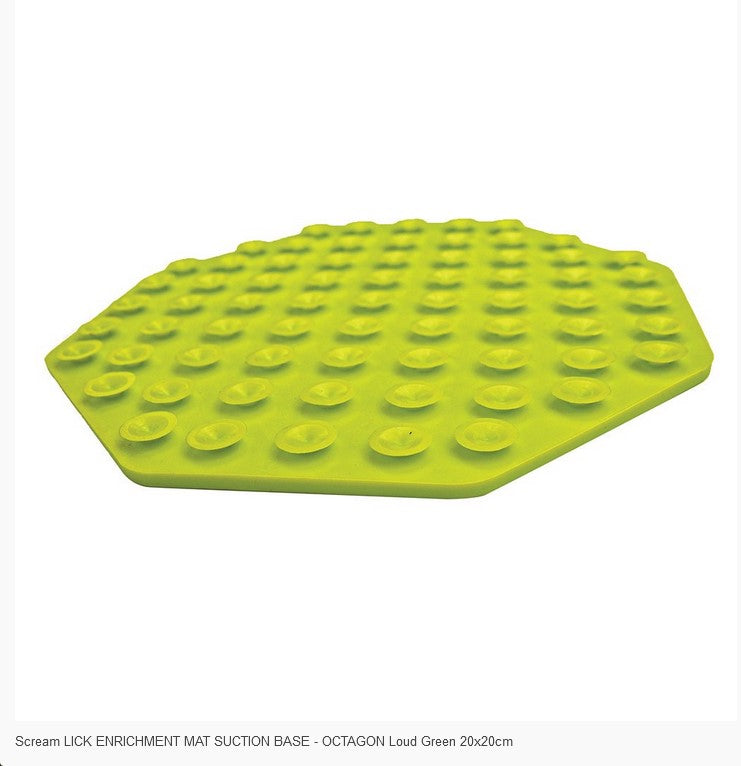 Lick Mat Scream Octagon Suction Base Green