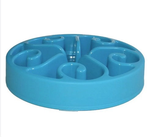 Bowl Slow Feed K9 Curl Pattern Blue Small