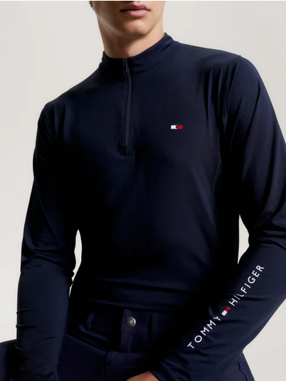 Training Top Tommy Hilfiger Wellington Long Sleeve 1/4 Zip Desert Sky [:medium]