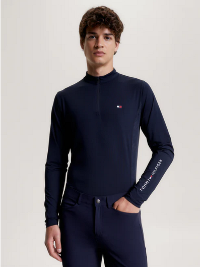 Training Top Tommy Hilfiger Wellington Long Sleeve 1/4 Zip Desert Sky [:medium]