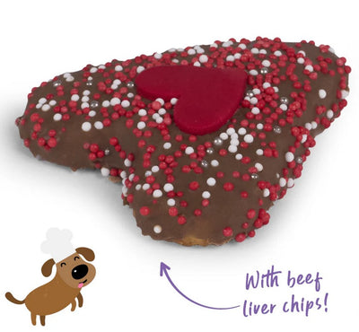 Kazoo Treat Dog Fun Heart Cookie Carob