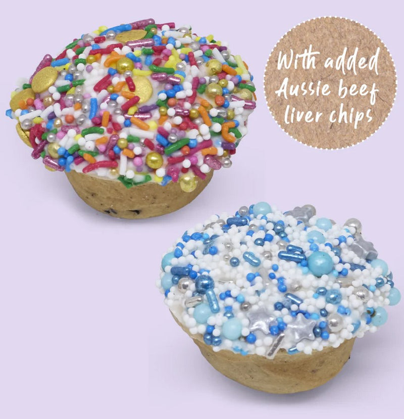 Kazoo Treat Dog Fun Cupcake Duo Blue & Multi