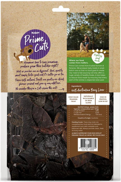 Kazoo Treat Dog Prime Cuts Beef Liver Chips 220gm