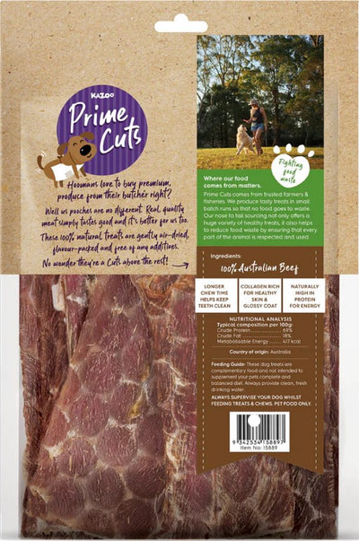 Kazoo Treat Dog Prime Cuts Beef Steak Strips 80gm