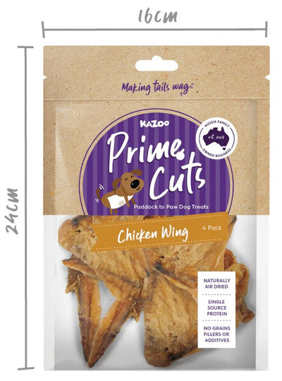 Kazoo Treat Dog Prime Cuts Chicken Wing 4pack