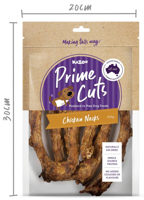 Kazoo Treat Dog Prime Cuts Chicken Necks 240gm