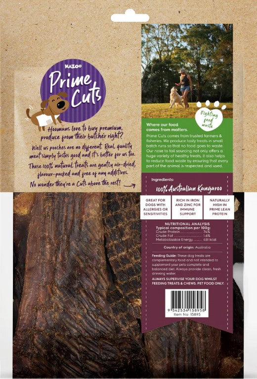 Kazoo Treat Dog Prime Cuts Kangaroo Steak Strips 80gm