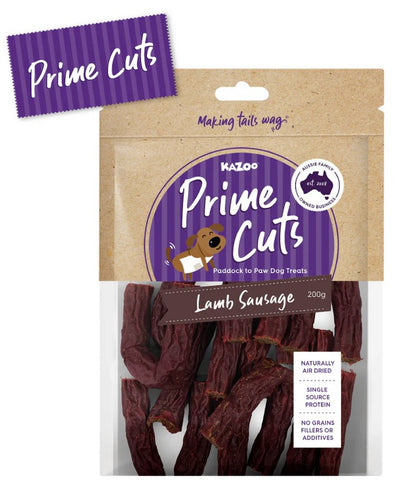 Kazoo Treat Dog Prime Cuts Lamb Sausage 200gm