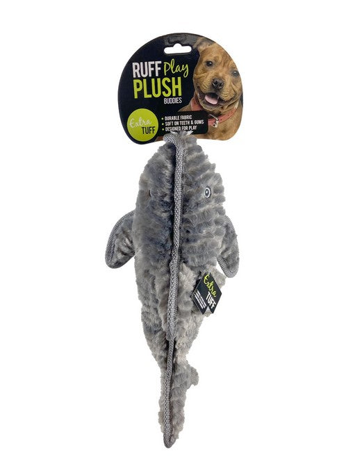 Ruff Play Dog Toy Plush Tuff Shark