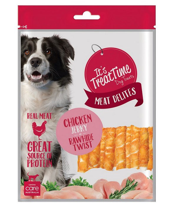 Its Treat Time Dog Chicken Rawhide Twist 100gm