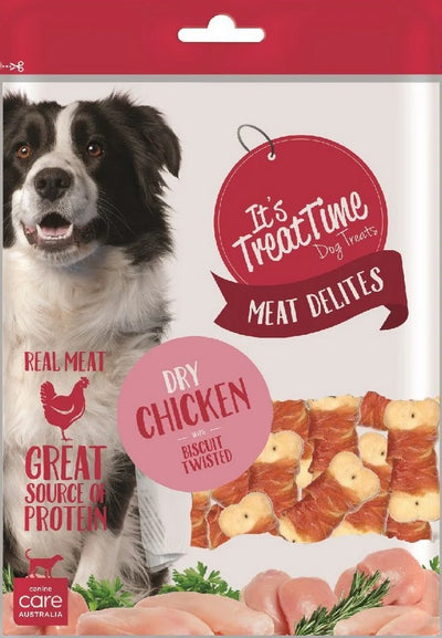 Its Treat Time Dog Chicken Biscuit Twist 100gm