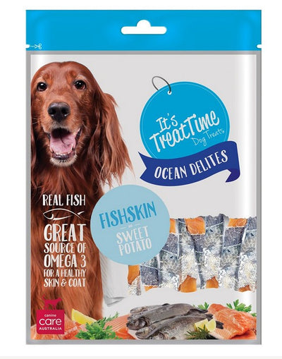 Its Treat Time Dog Fishskin & Sweet Potato 100gm