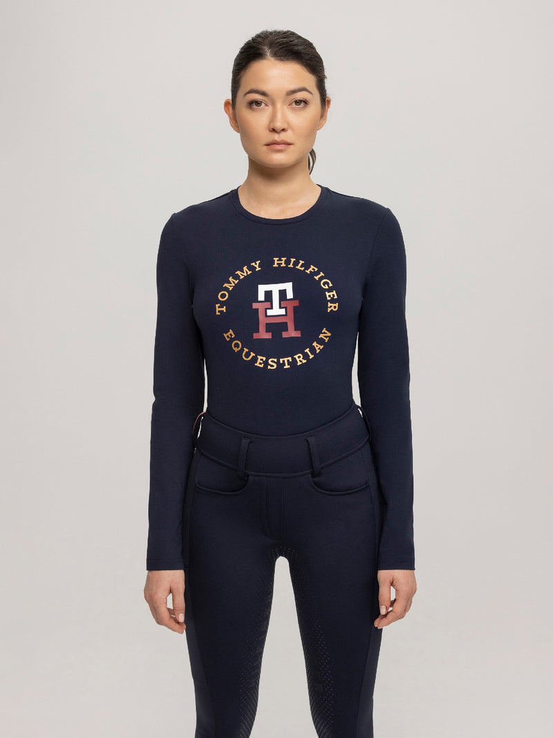 Tee Shirt Tommy Hilfiger Ohio Graphic Long Sleeve Desert Sky Ladies [:small]