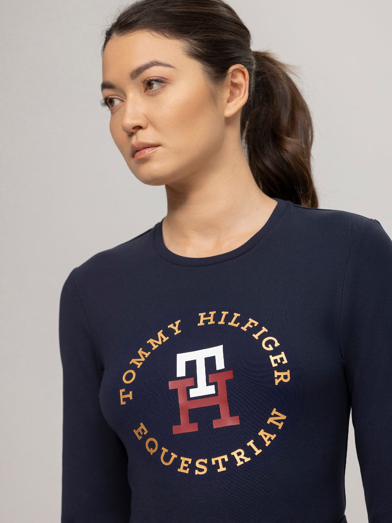 Tee Shirt Tommy Hilfiger Ohio Graphic Long Sleeve Desert Sky Ladies [:small]