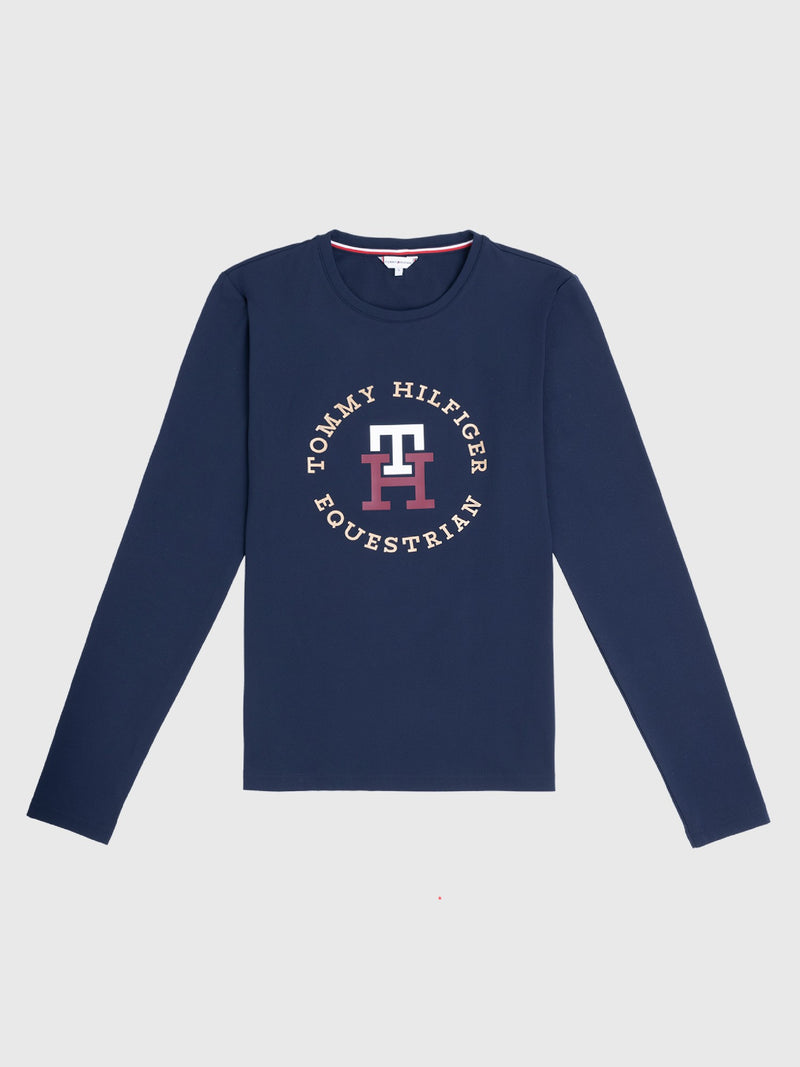 Tee Shirt Tommy Hilfiger Ohio Graphic Long Sleeve Desert Sky Ladies [:small]