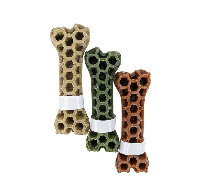 Its Treat Time Dog Chews Vegetable Honeycomb Bone Medium Each