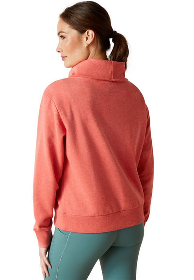 Sweatshirt Ariat Fern 1/2 Zip S24 Heathered Baked Apple Ladies [:xs]