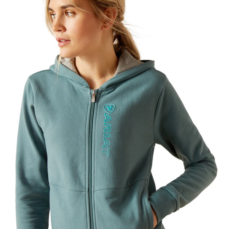 Hoodie Ariat Team Logo S24 Glacier Lake Ladies [:xs]