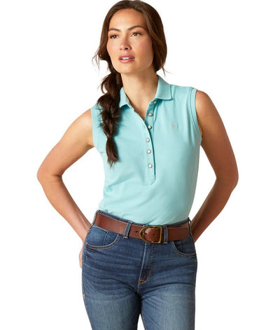 Polo Top Ariat Prix 2.0 Sleeveless S24 Marine Blue Ladies [:small]