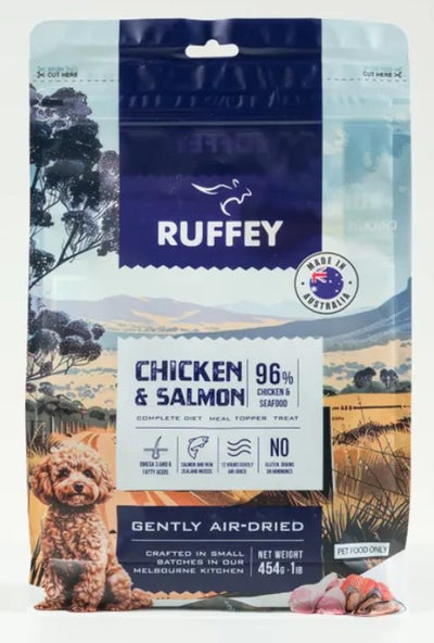 Ruffey Air Dried Chicken & Salmon 454gm