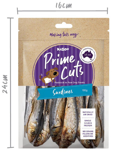 Kazoo Treat Dog Prime Cuts Butterflied Sardine 100gm