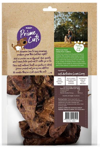 Kazoo Treat Dog Prime Cuts Lamb Lung Crisp 80gm