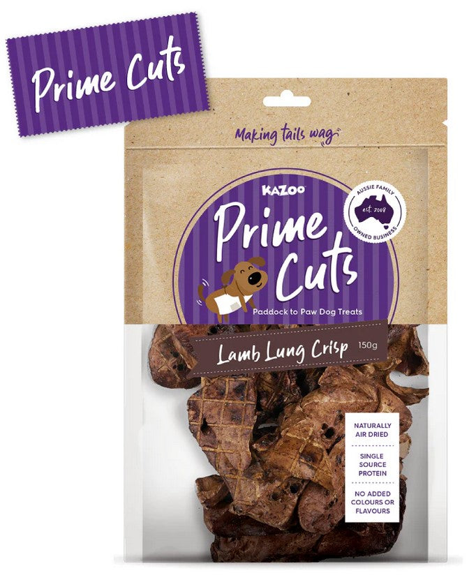 Kazoo Treat Dog Prime Cuts Lamb Lung Crisp 150gm