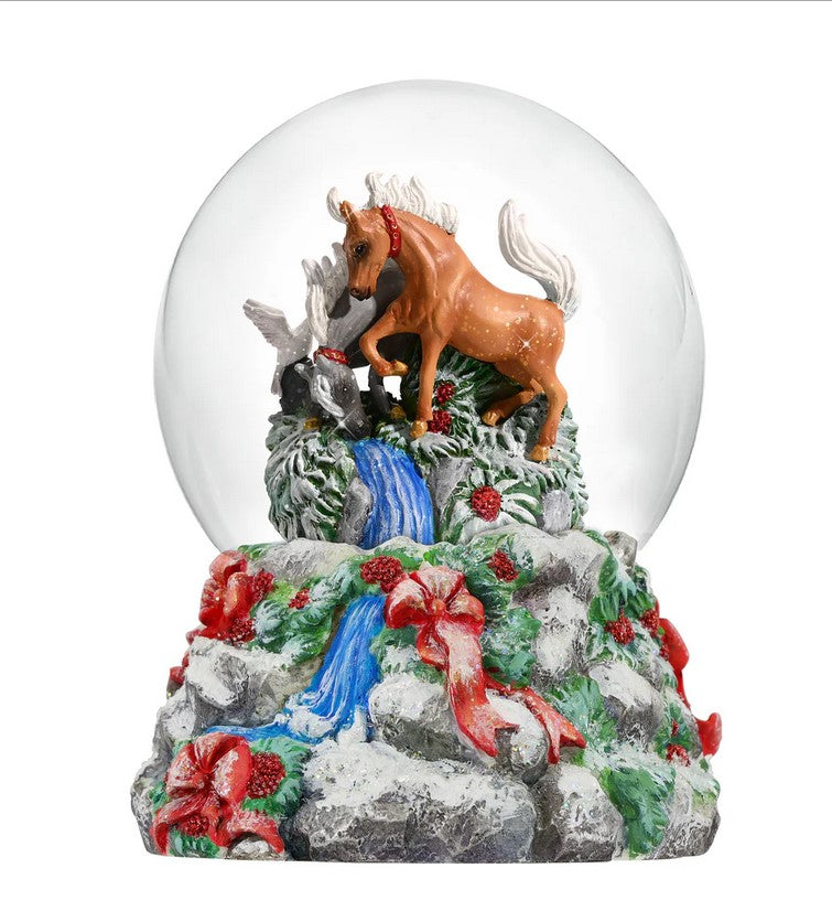 Breyer Stablemates Xmas 2024 Snow Globe Musical Winter Wonderland