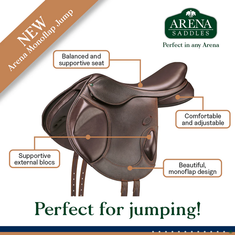 Arena Monoflap Jump Saddle Brown [:42cm 16.5"]