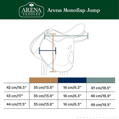 Arena Monoflap Jump Saddle Brown [:42cm 16.5"]