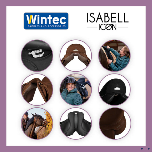 Wintec Isabell Icon Dressage Saddle Hart Black [:43cm 17.0"]