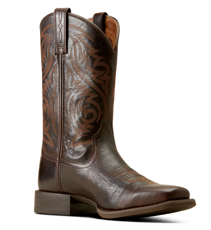 Western Boots Ariat Herdsman Square Toe  Burnished Chocolate  Mens [:8.0]