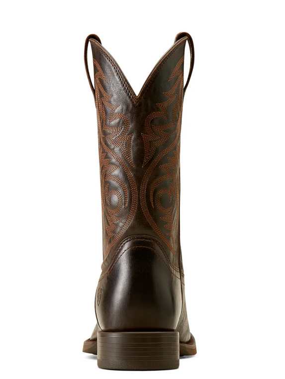 Western Boots Ariat Herdsman Square Toe  Burnished Chocolate  Mens [:8.0]