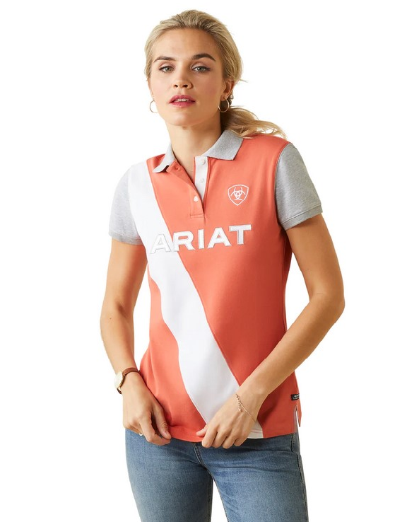 Polo Top Ariat Taryn Short Sleeve Burnt Sienna S23 Ladies