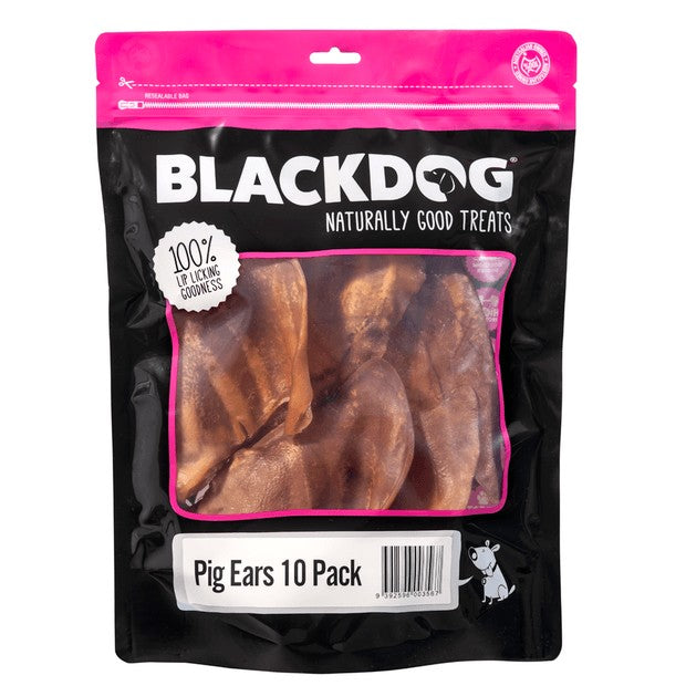 Blackdog Pigs Ears Each-Dog Treats-Ascot Saddlery