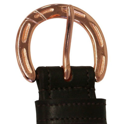 Huntington Rose Gold Belt Brown-CLOTHING: Belts-Ascot Saddlery