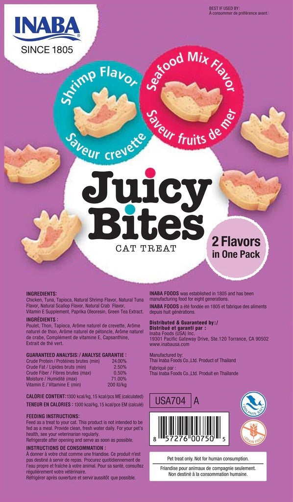 Inaba Cat Juicy Bites Shrimp & Seafood Mix Flavour-Cat Food & Treats-Ascot Saddlery