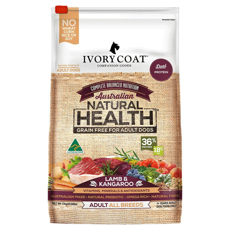 Ivory Coat Dog Grainfree Lamb & Kangaroo 13kg-Dog Food-Ascot Saddlery