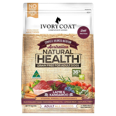 Ivory Coat Dog Grainfree Lamb & Kangaroo 2kg-Dog Food-Ascot Saddlery