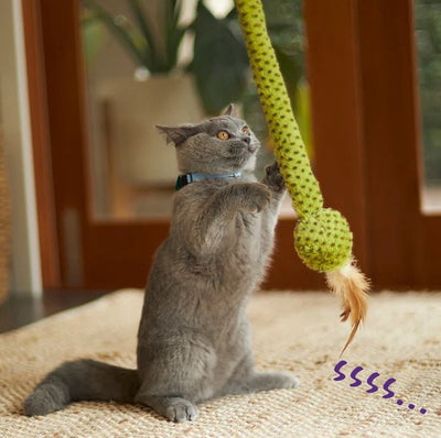 Kazoo Cat Toy Spotty Snake Wand-Cat Gyms & Toys-Ascot Saddlery