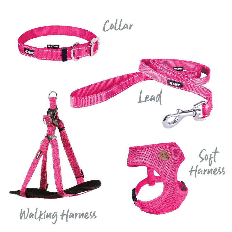 Kazoo Dog Collar Classic Pink-Dog Collars & Leads-Ascot Saddlery