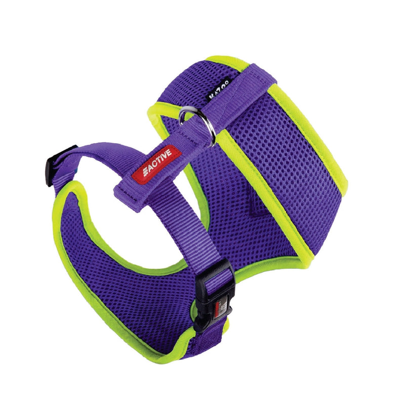 Kazoo Dog Harness Active Soft Purple & Lime-Dog Collars & Leads-Ascot Saddlery