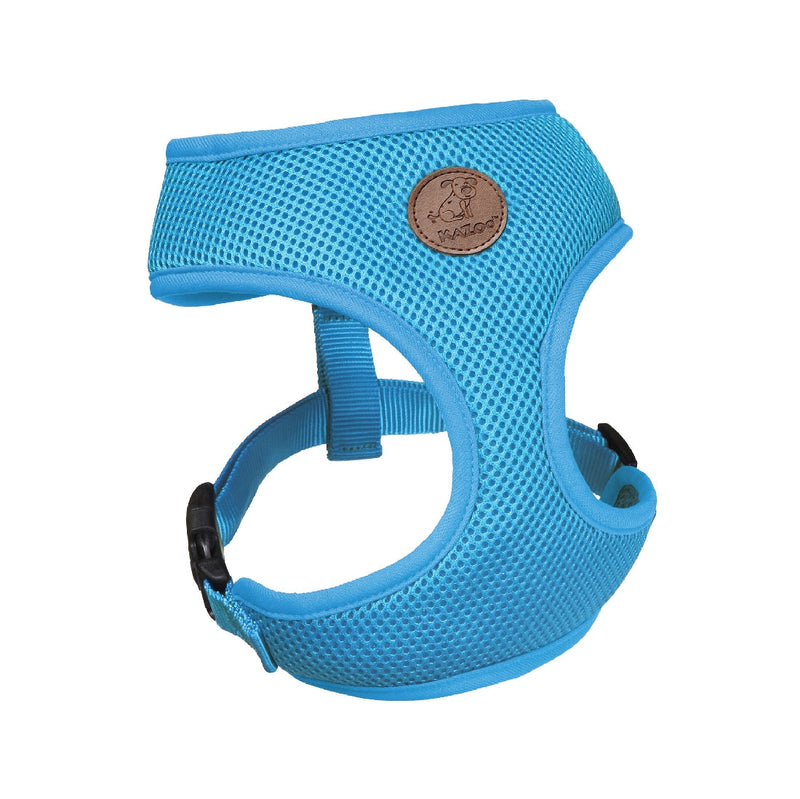 Kazoo Dog Harness Soft Classic Aqua-Dog Collars & Leads-Ascot Saddlery