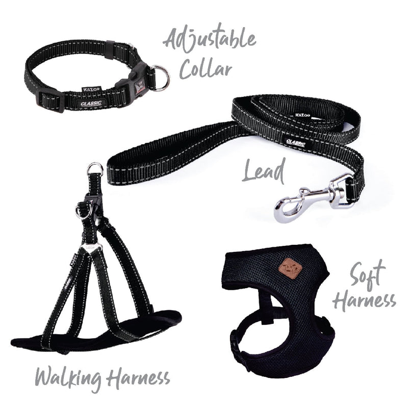 Kazoo Dog Leash Classic Black 1800mm-Dog Collars & Leads-Ascot Saddlery